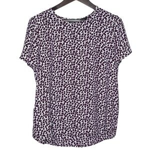 Ann Taylor Factory Purple and White Blouse